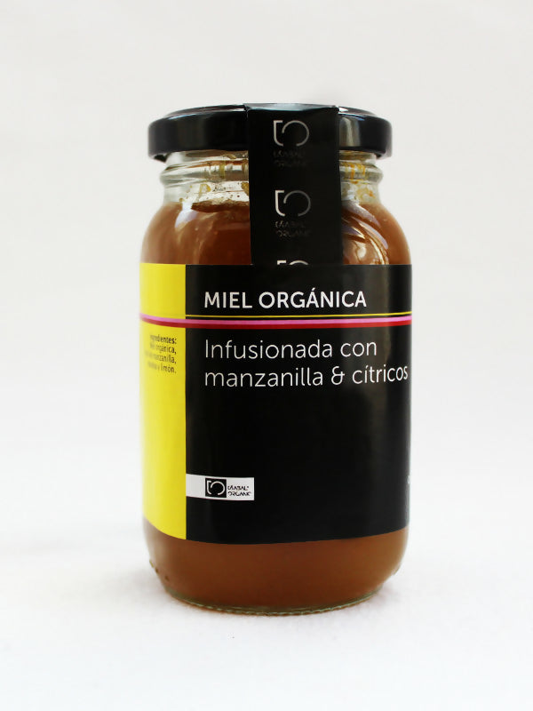Miel biologique infusée à la camomille et aux agrumes