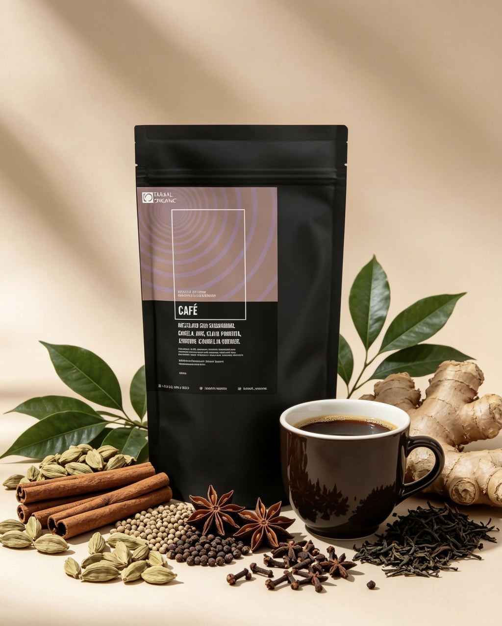 Café orgnánico mezcla massala.