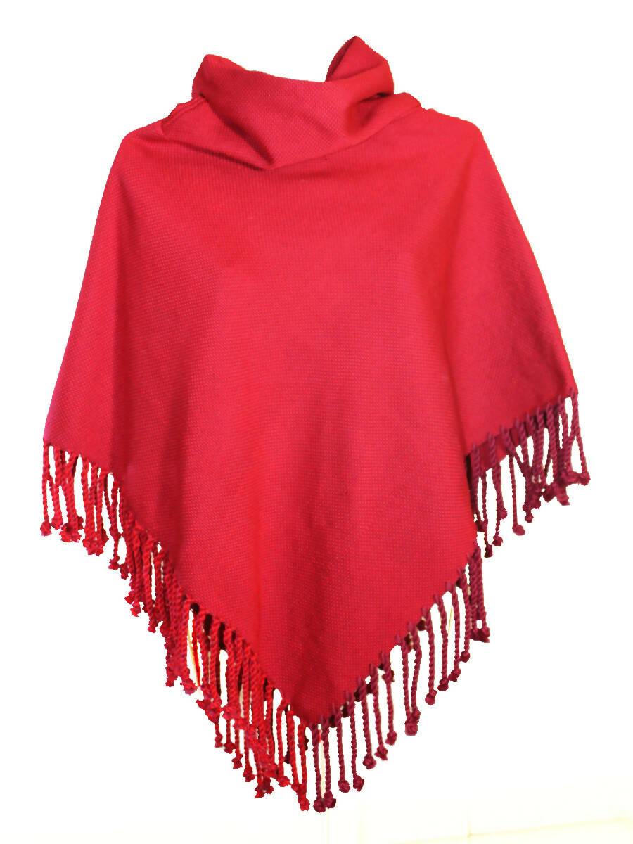 Quechquemitl pukuk with turtleneck collar